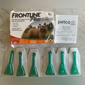 Frontline Plus for Dogs Flea and Tick Treatment 5-22 lbs